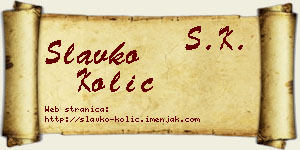 Slavko Kolić vizit kartica